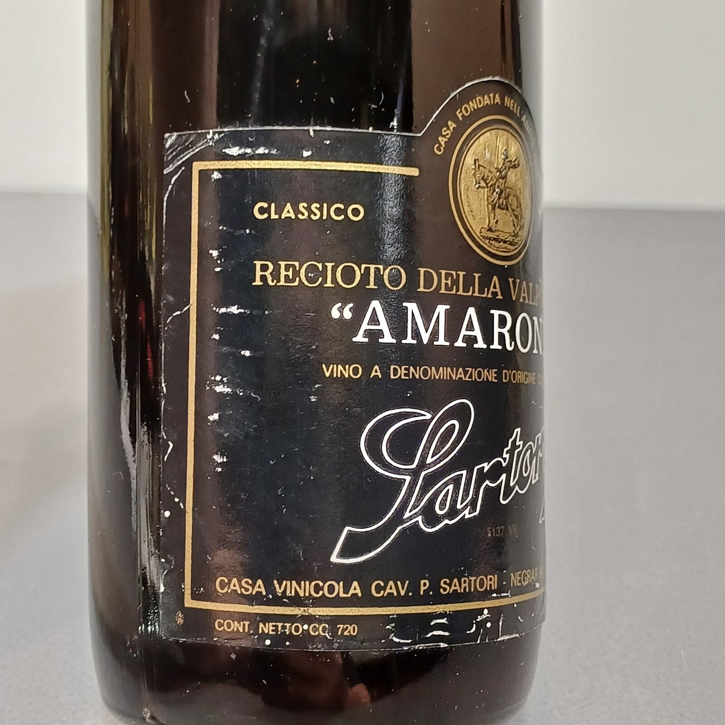 Amarone 1969 Sartori Recioto Della Valpolicella bott. 72 cl 14.5%