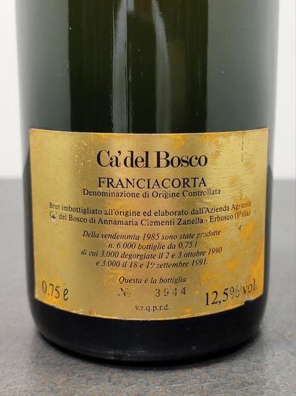 Franciacorta Ca'del Bosco 1985 Annamaria Ciementi Zanella Brut bott. 75 cl 12.5%
