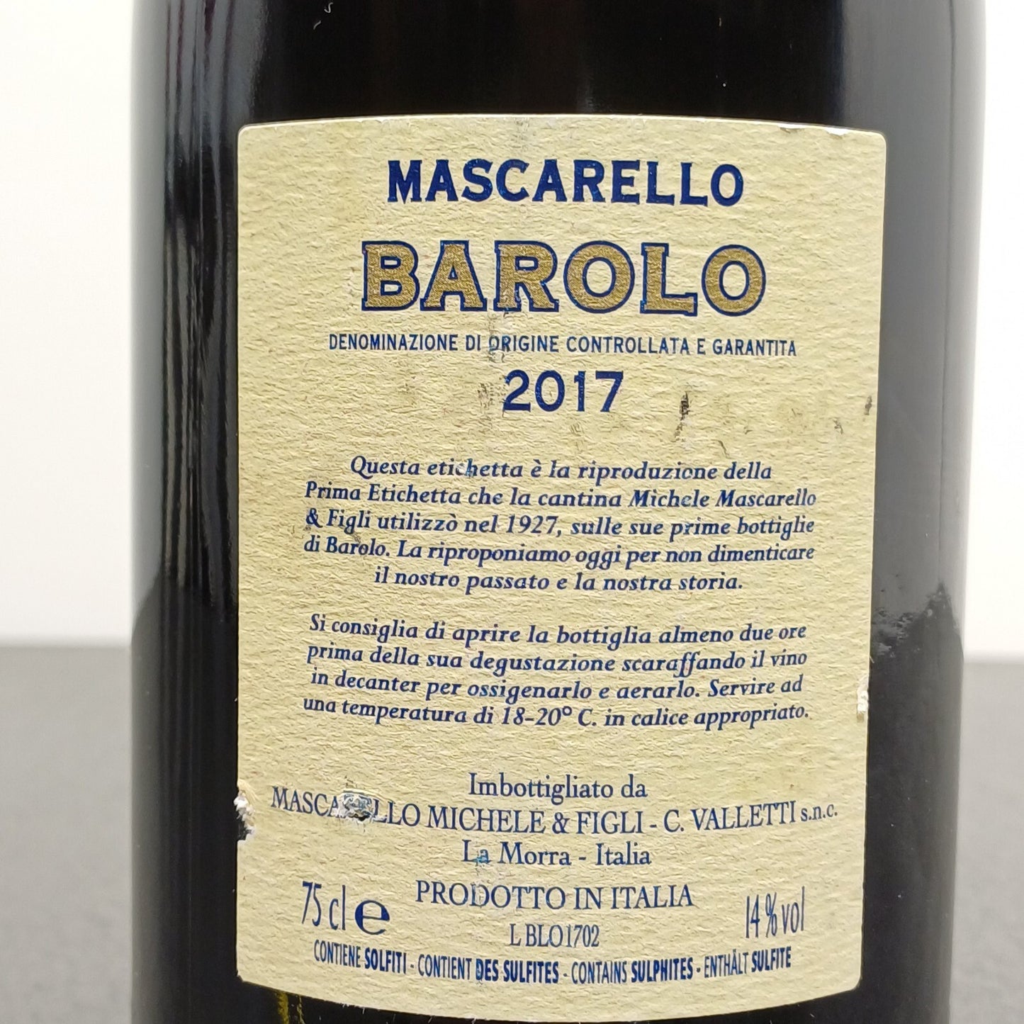 Barolo Mascarello 2017 Michele & Figli La Mora bott.75 cl 14%