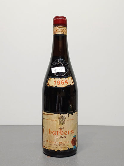 Barbera d'Asti 1964 Fratelli Bianco Nizza Monferrato bott.72 cl