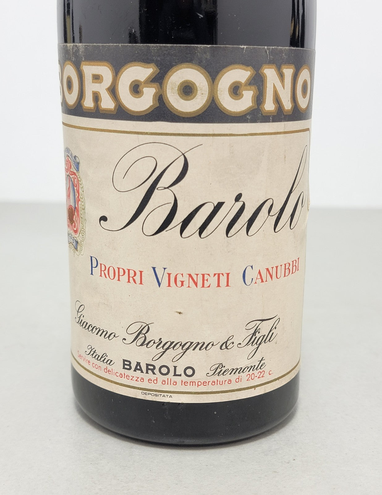 Barolo Borgogno Riserva 1957 Propri Vigneti Canubbi bott.72 cl 13.5%