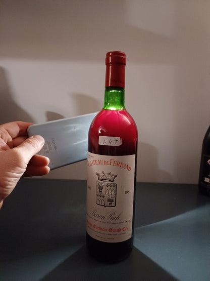 Vino 1981 Chateau de Ferrand Baron Bic Gran Cru Classe Saint Emilion bott.75 cl