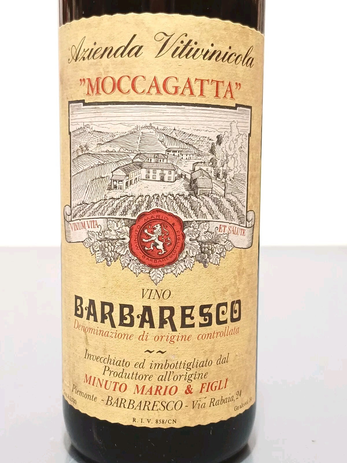 Barbaresco Moccagatta 1971 Minuto Mario & Figli bott. 72 cl