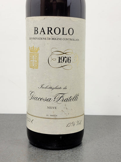 Barolo Fratelli Giacosa 1976 Neive bott. 75 cl 13%