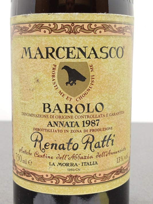 Barolo Renato Ratti 1987 Marcenasco Conca Abbazia dell'Annunziata bott.75 cl