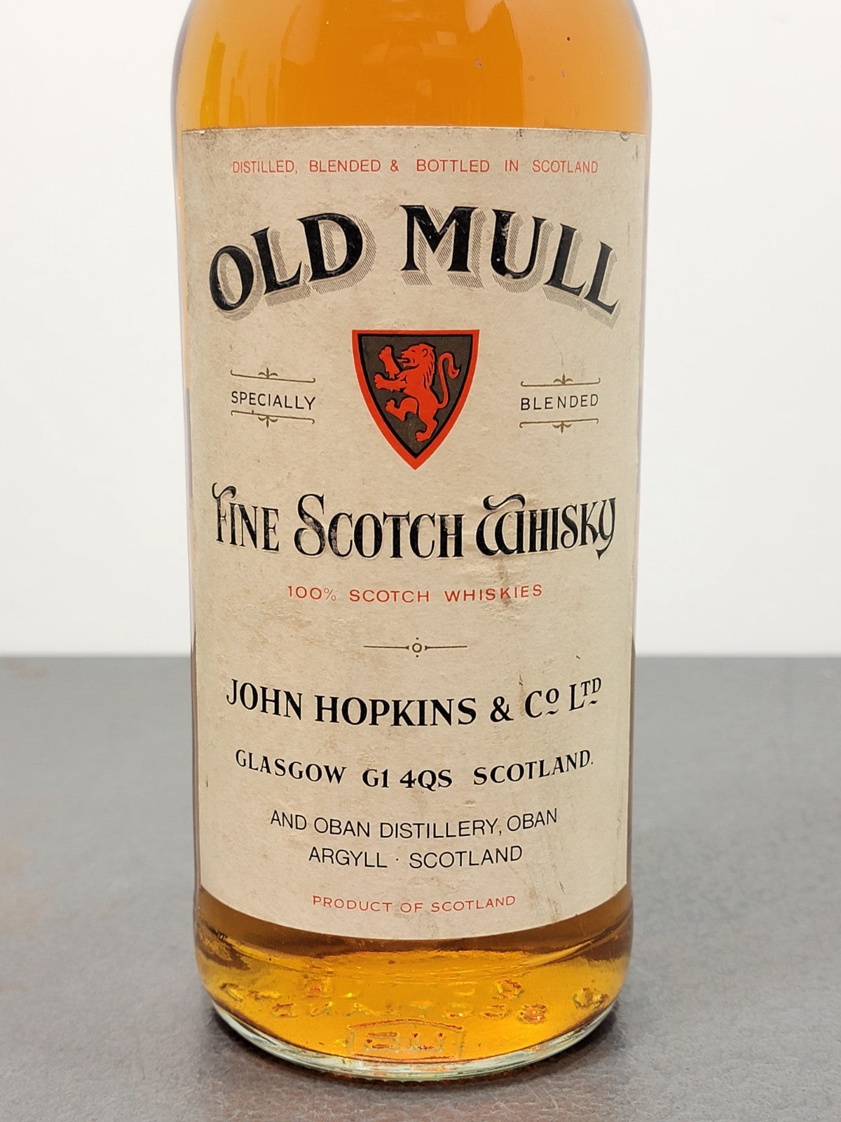 Whisky Old Mull John Hopkins 1960s Oban Fine Scotch Whisky 75 cl 40%