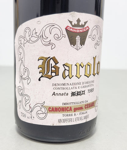 Barolo Canonica Cesare 1989 bott.75 cl 13%