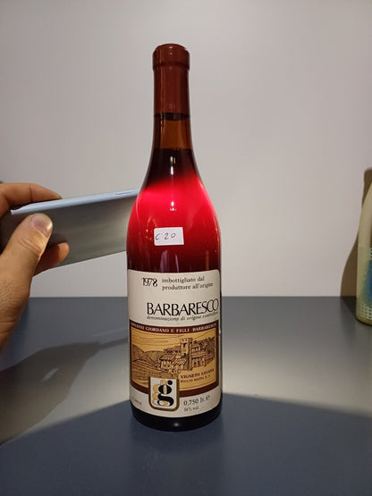 Barbaresco Giovanni Giordano 1978 Vigneto Cavana bott. 75cl