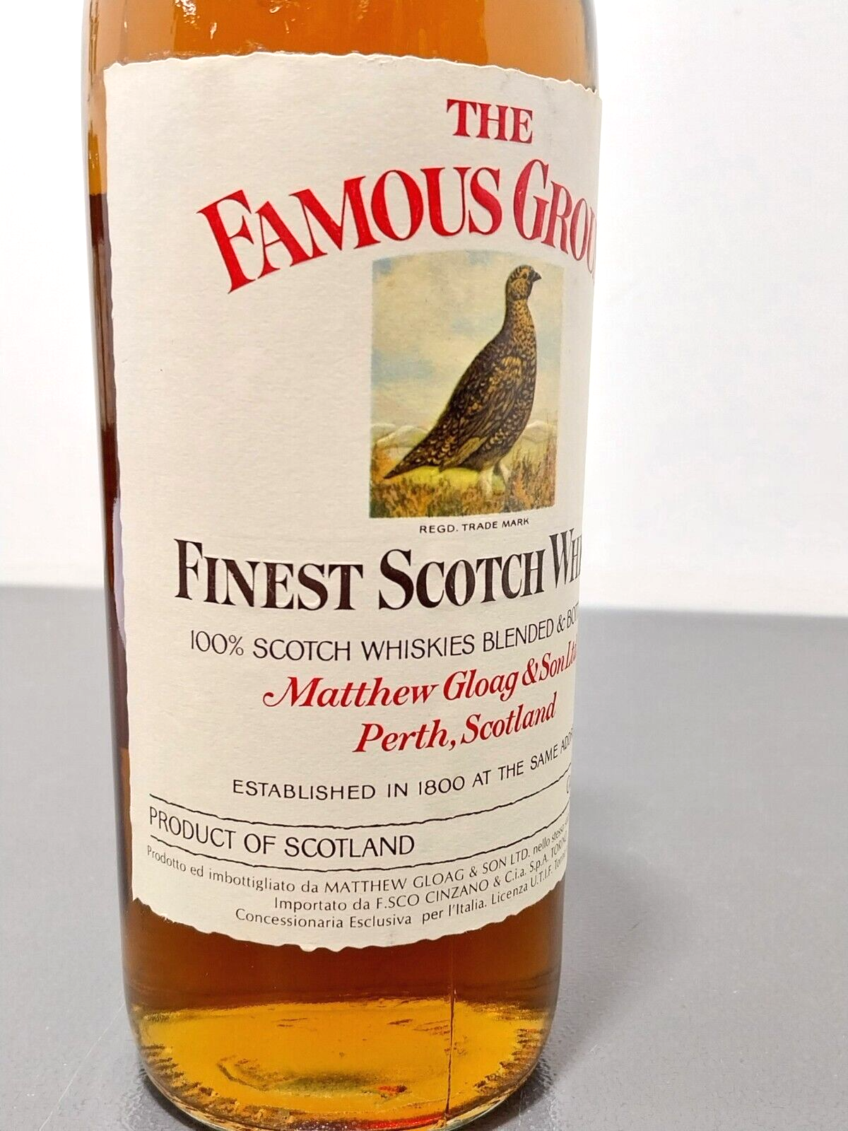 Whisky Famous Grouse Finest Scotch Whisky bott.0.75 cl anni 6070