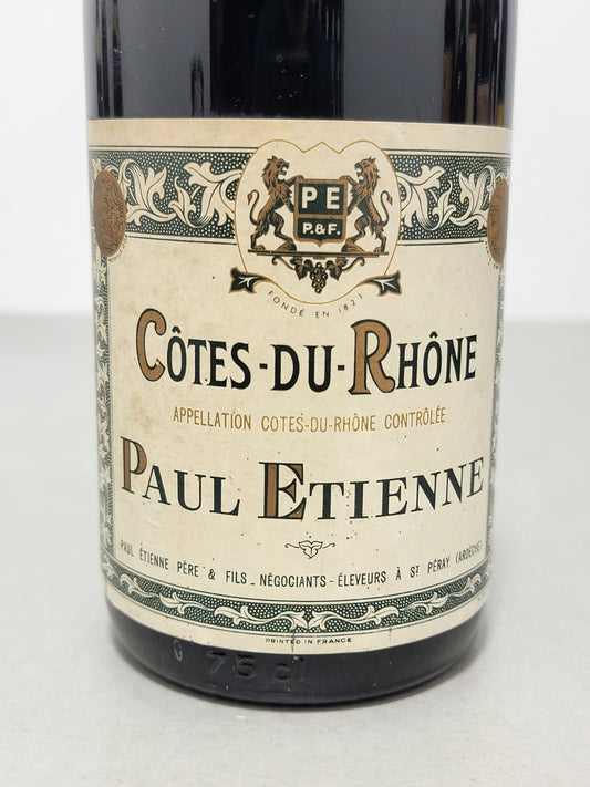 Cotes Du Rhone Paul Etienne 1972 Saint - Peray bott.75 cl 12%