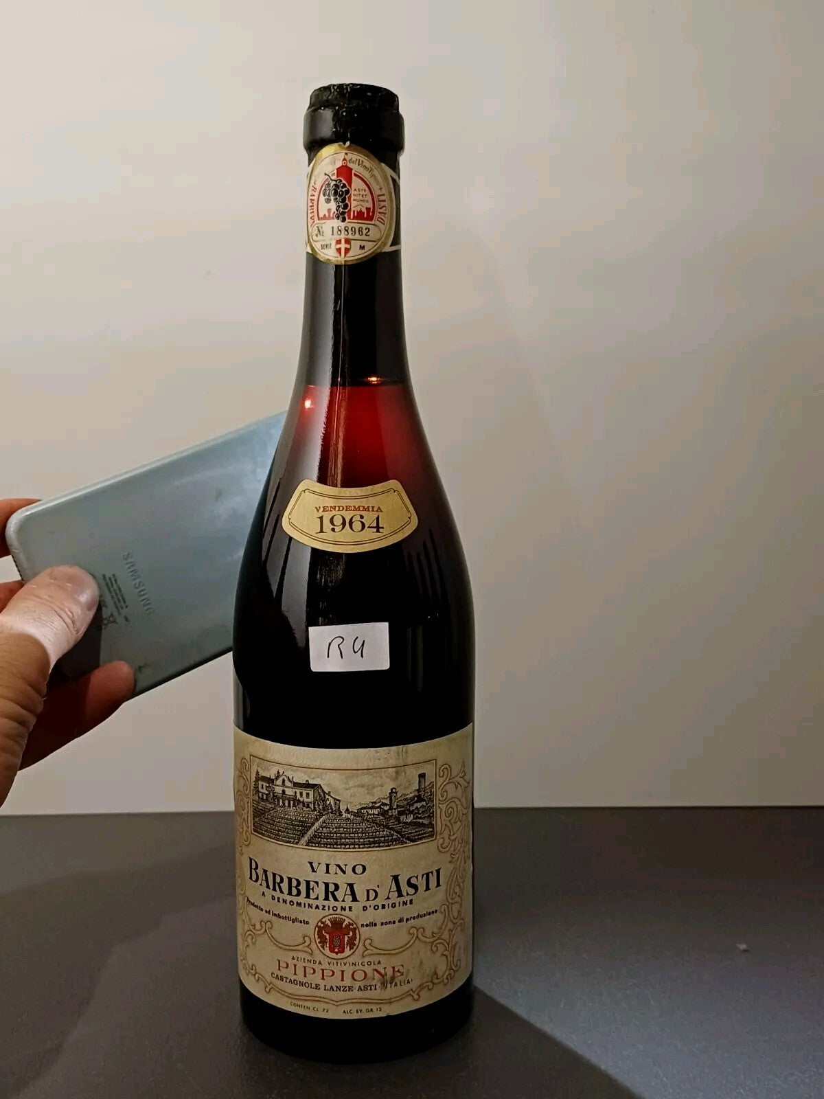 Barbera D'asti 1964 Pippione Castiglione Lanze Asti bott. 72 cl