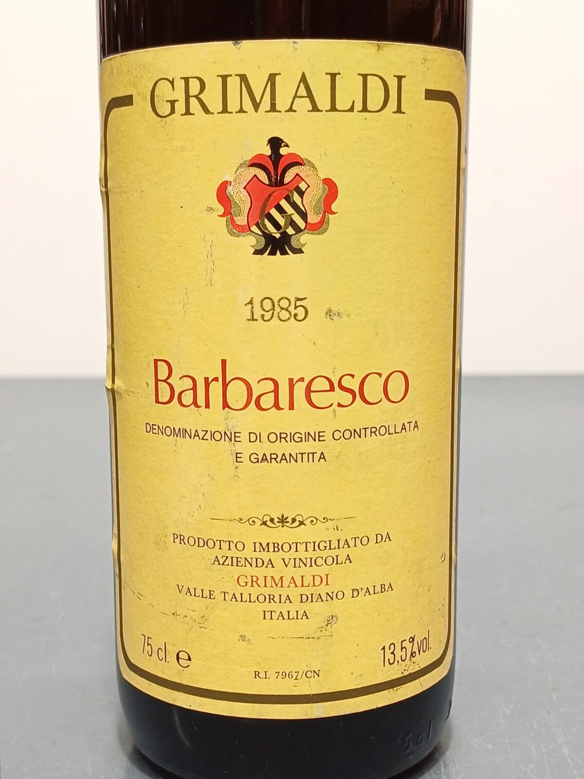 Barbaresco Grimaldi 1985 Bott. 75 cl 13.5%