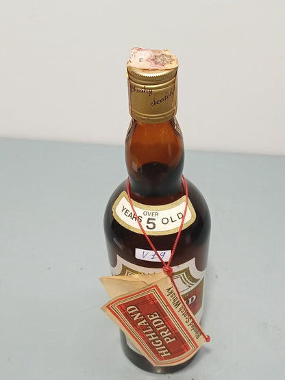 Whisky Highland Pride 5 years Blended Scotch Whisky anni 60 bott.75 cl
