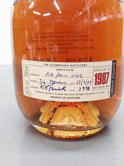 Whisky Glenrothes 1987 Imbottigliato 1998 bott.70 cl 43%