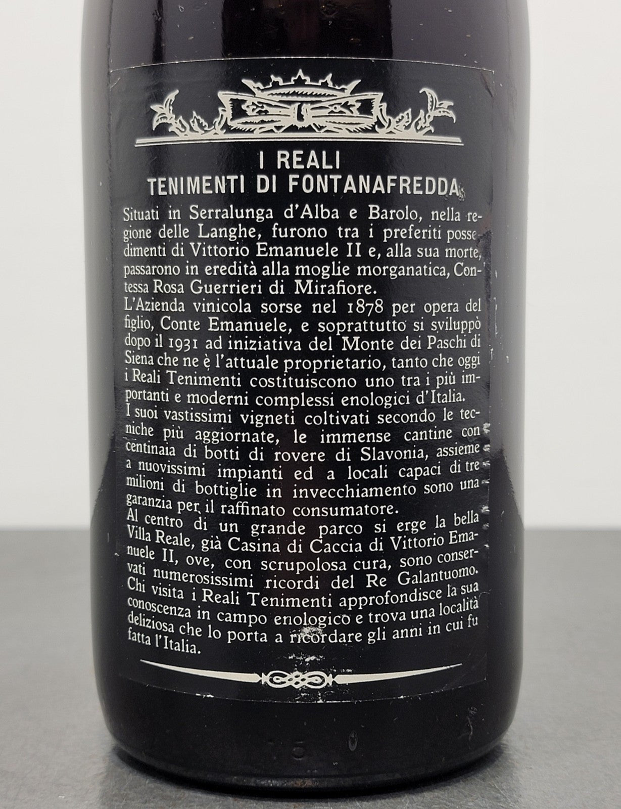 Barbaresco Fontanafredda 1975 Serralunga D'Alba  bott..75 cl 13%
