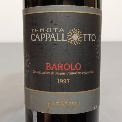 Barolo 1997 Tenuta Cappallotto Sori Paradiso bott.75 cl 14%
