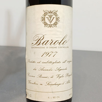 Barolo Cascina Bruni Di Veglio Pasquale 1977 bott.72 cl 13%