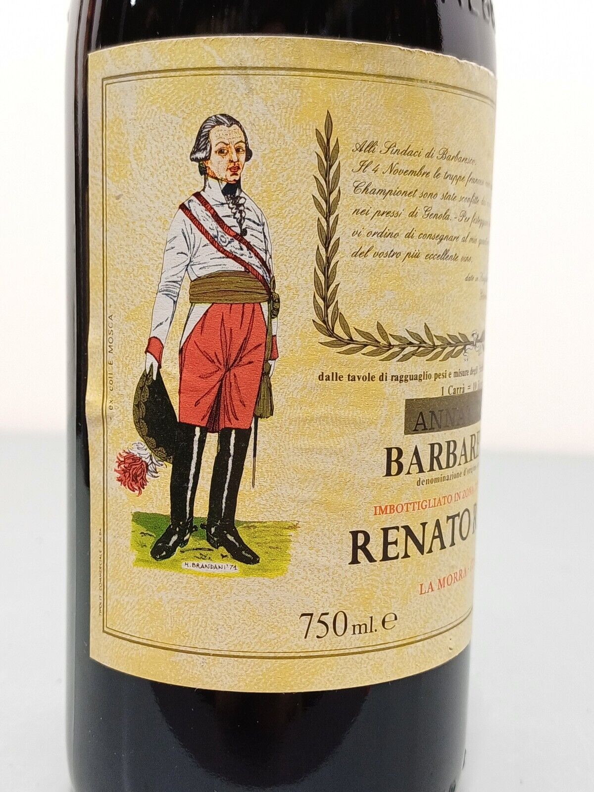 Barbaresco Renato Ratti 1986 bott.75 cl 13.%