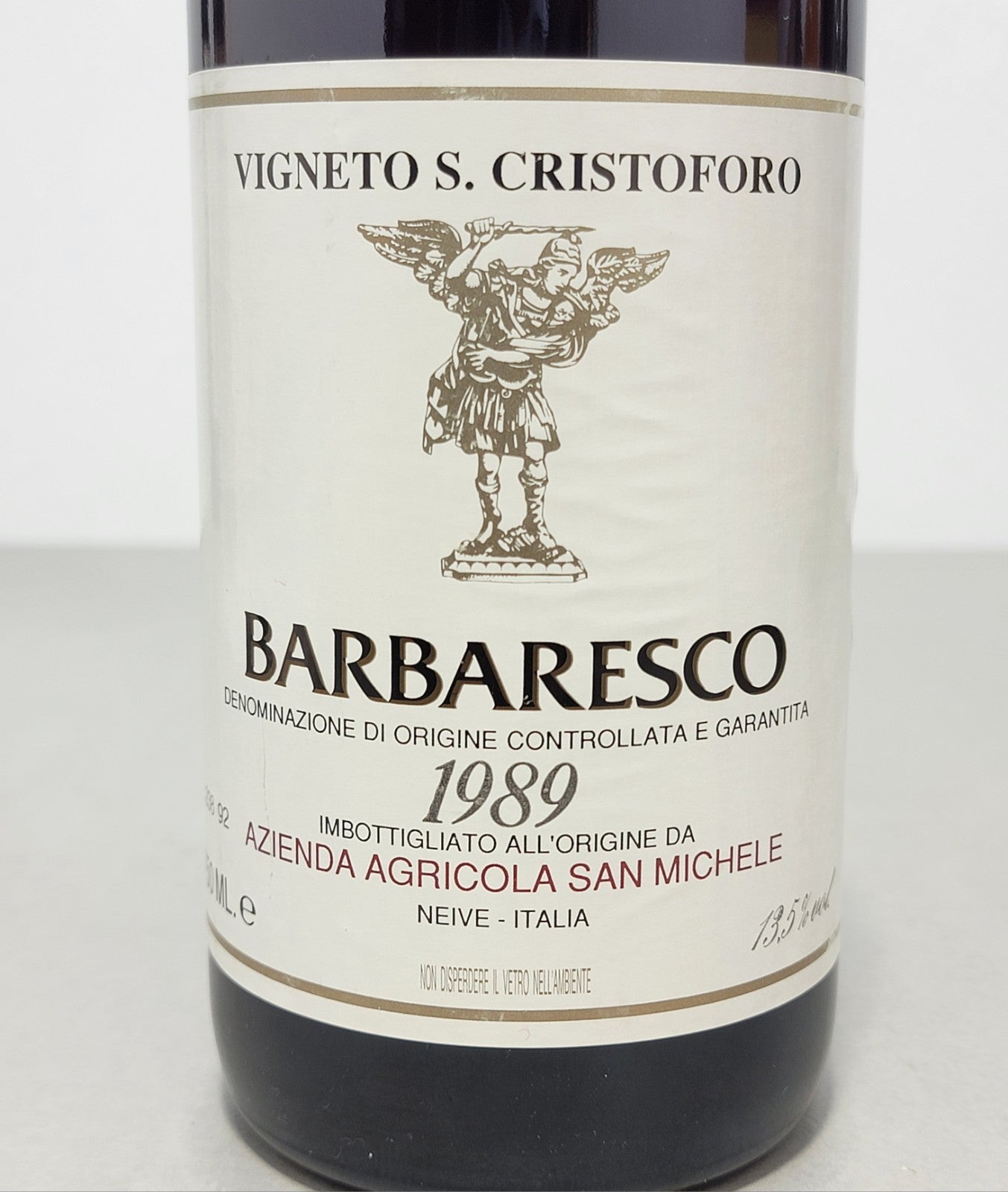 Barbaresco San Michele 1989 Vigneto San Cristoforo Neive bott.75 cl 13.5%