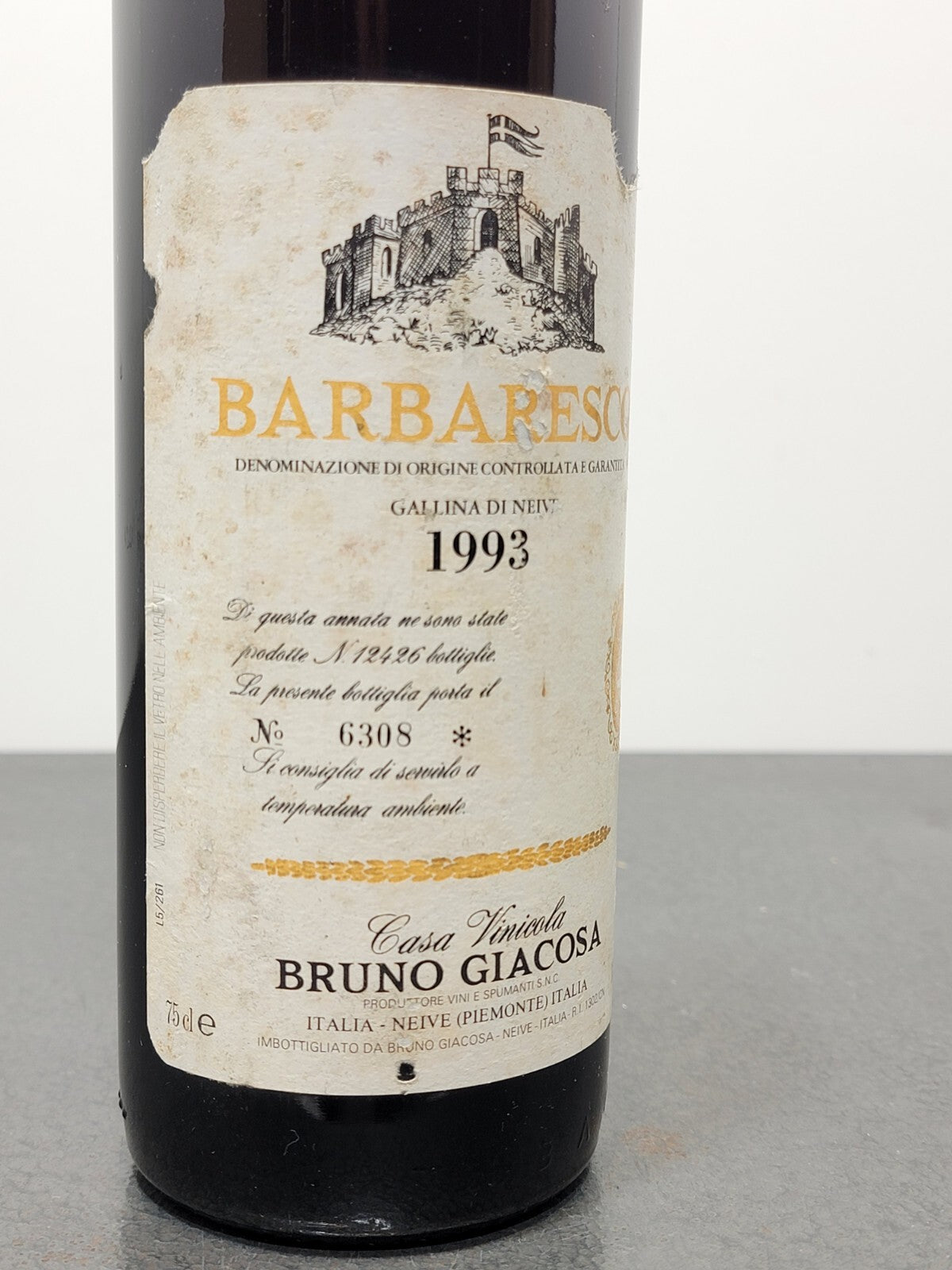 Barbaresco Bruno Giacosa 1993 Gallina di Neive  bott..75 cl 13.5%