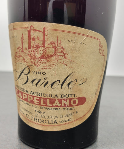 Barolo Cappellano 1962 Troglia Serralunga d'Alba bott.72 cl 13%