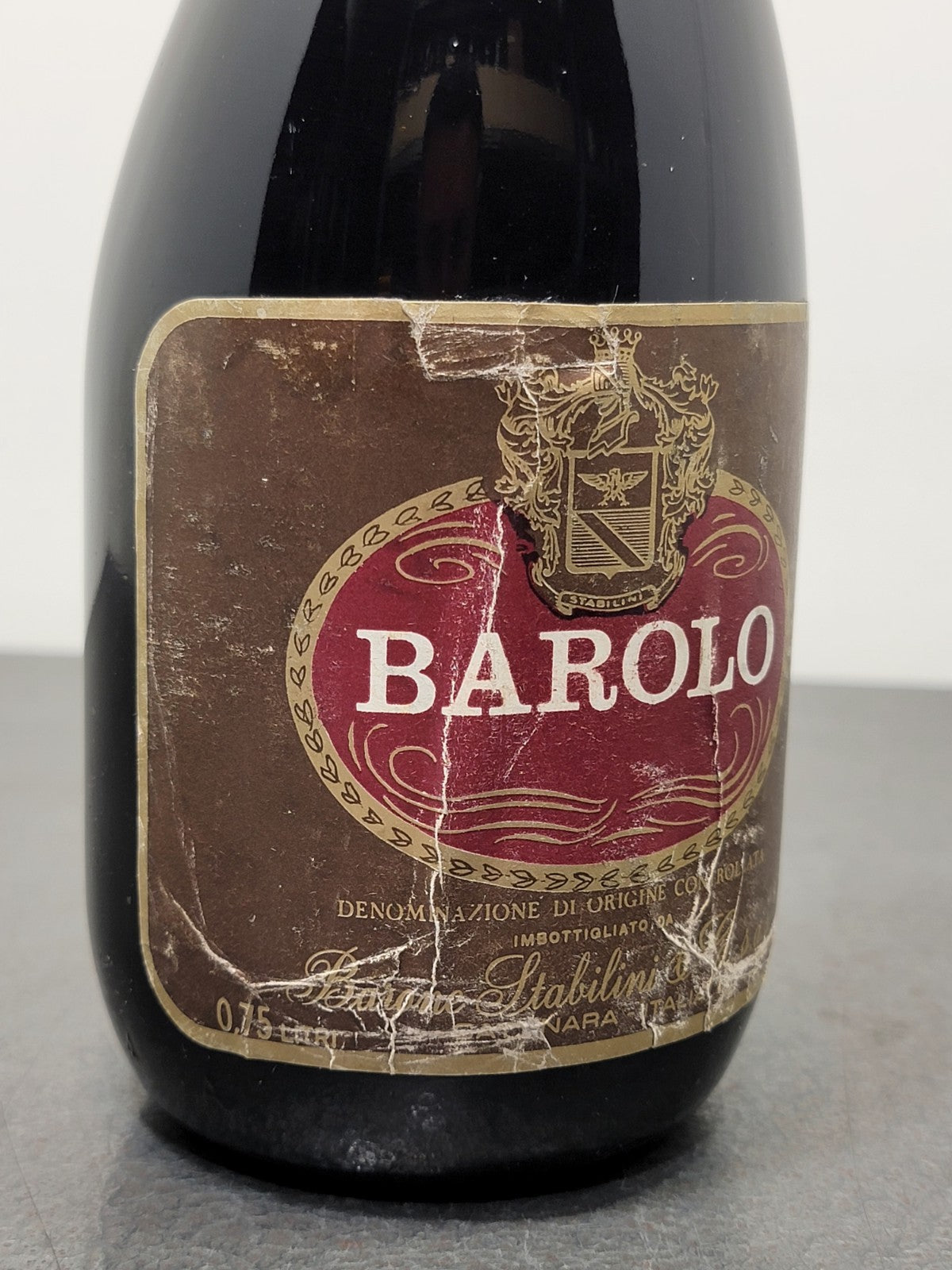 Barolo Barone Stabilini 1975 Vino Rosso bott.75 cl 13%