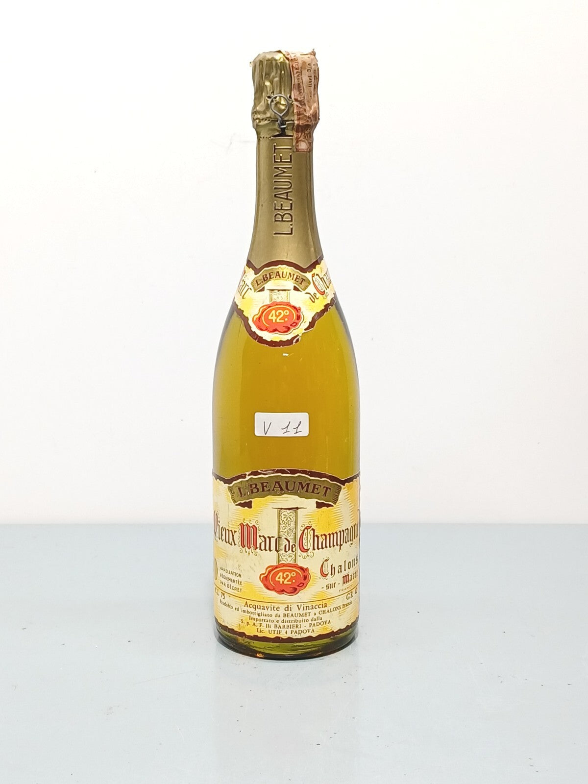 Grappa L.Beaumet 1960s Vieux Marc De Champagne bott. 75 cl 42%