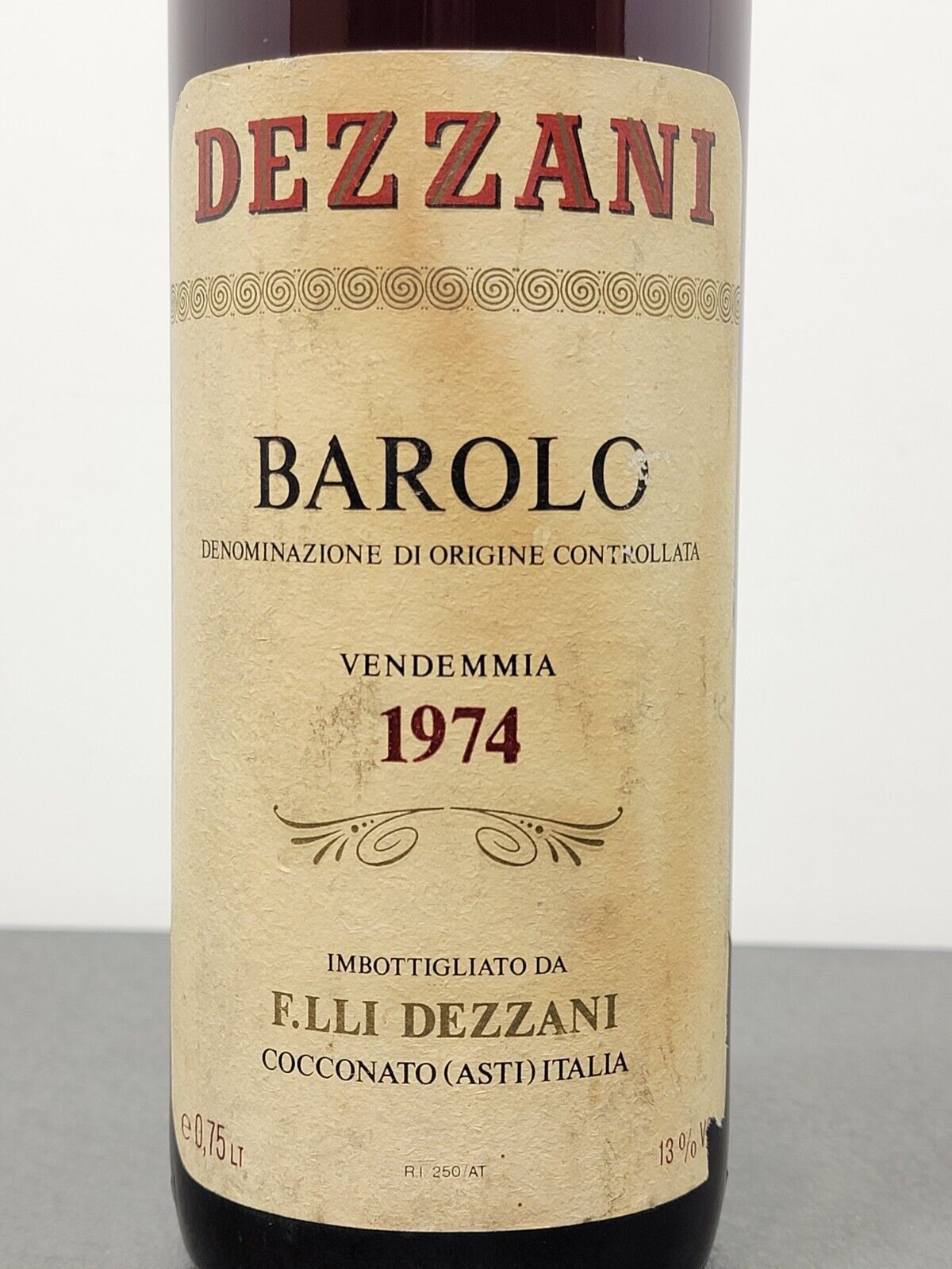 Barolo Fratelli Dezzani 1974 bott75 cl 13%