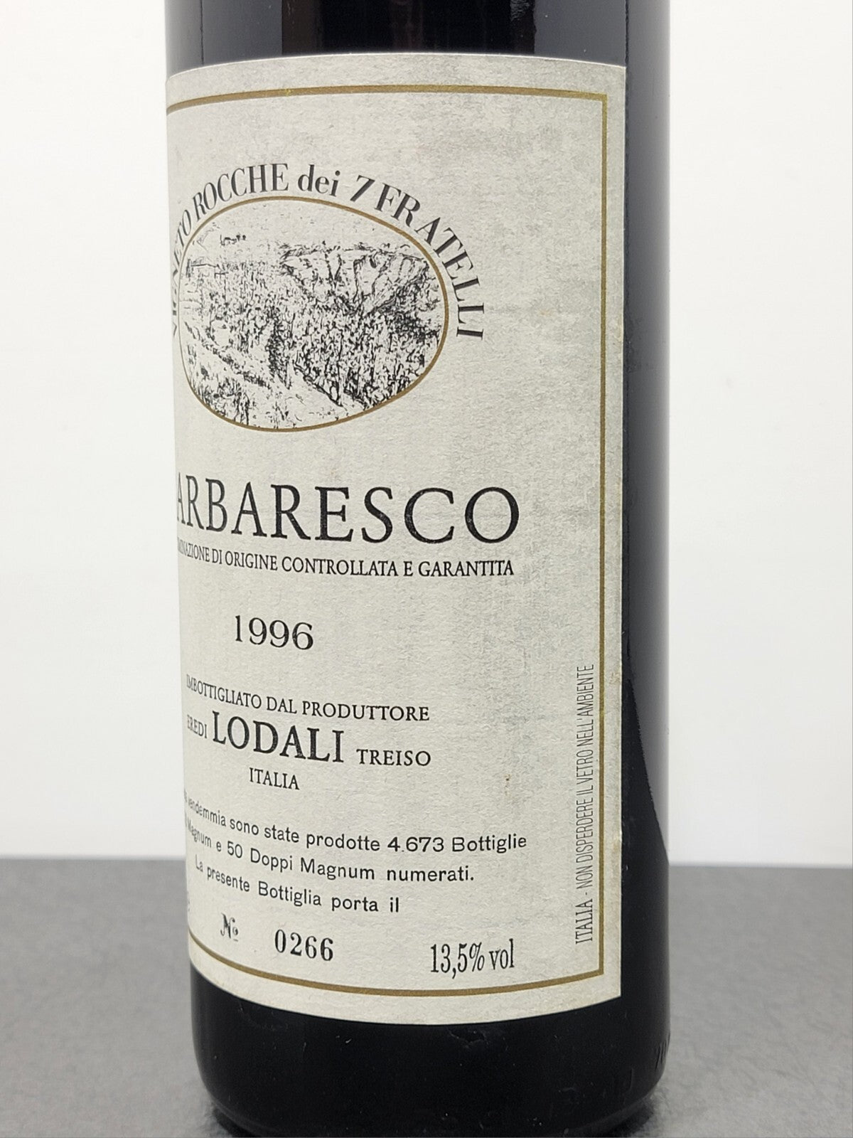 Barbaresco Lodali 1996 Vigneto Rocche Dei 7 Fratelli bott. 75 cl 13.5%