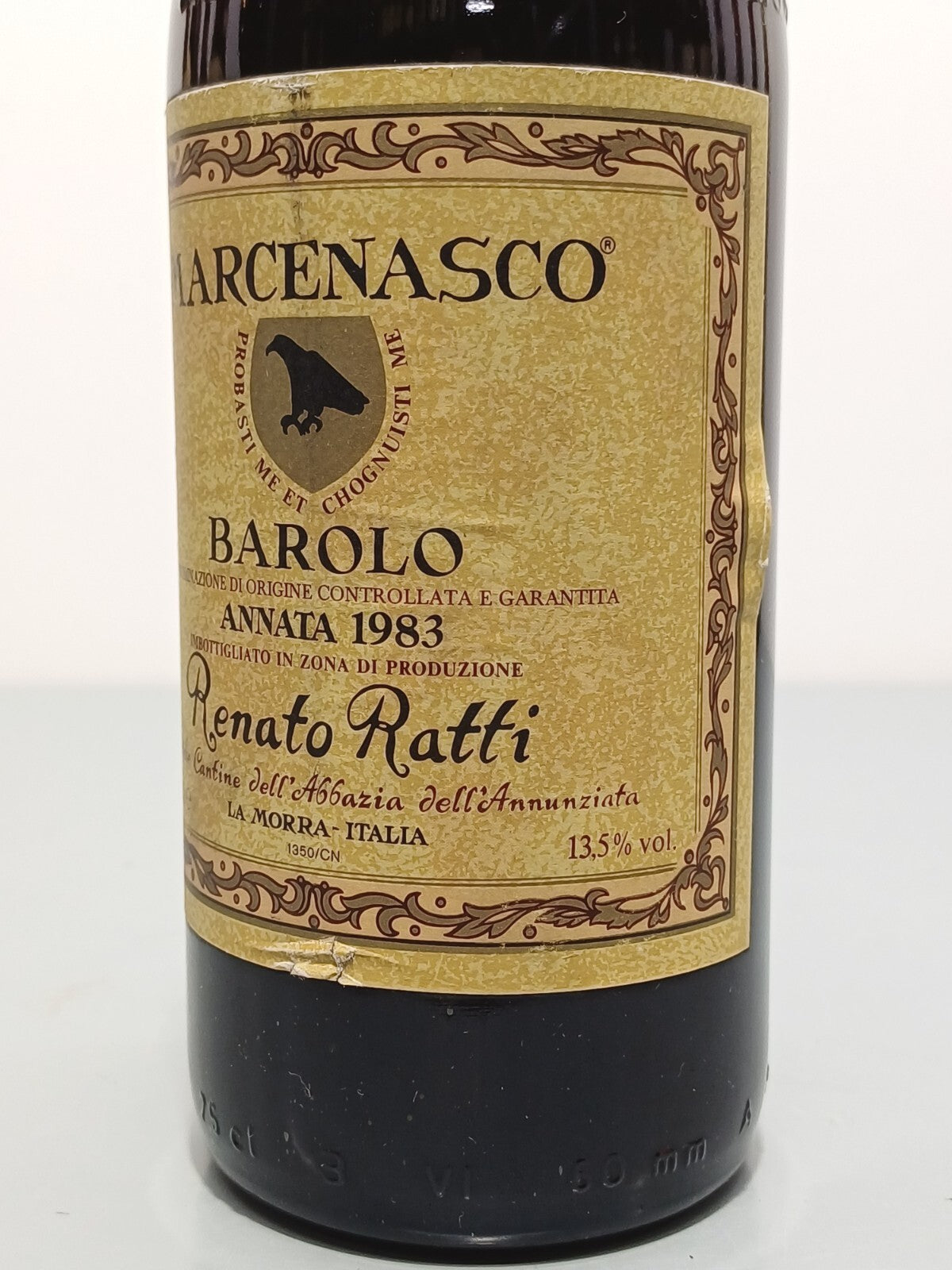 Barolo Renato Ratti 1983 Marcenasco Abbazia dell'Annunziata bott. 75 cl