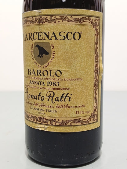 Barolo Renato Ratti 1983 Marcenasco Abbazia dell'Annunziata bott. 75 cl