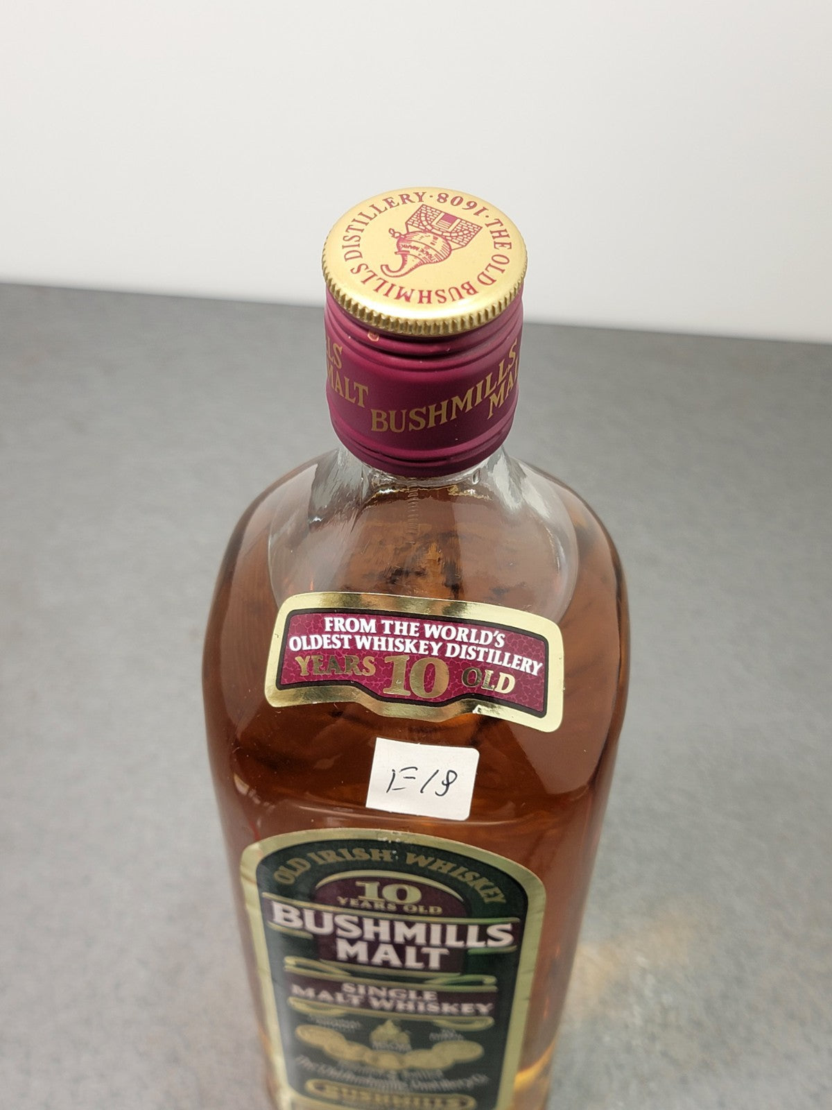 Whisky Bushmills 10 years 1990s Irish Old Whisky Single Malt bott. 1 Litro 43%