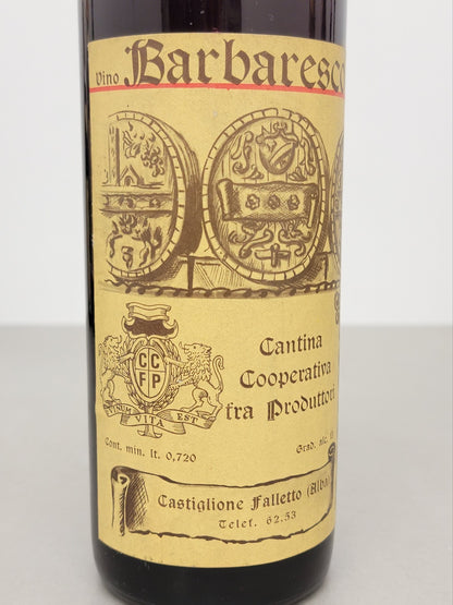 Barbaresco Coperativa fra Produttori 1962 Castiglione Falletto bott..72 cl 13%