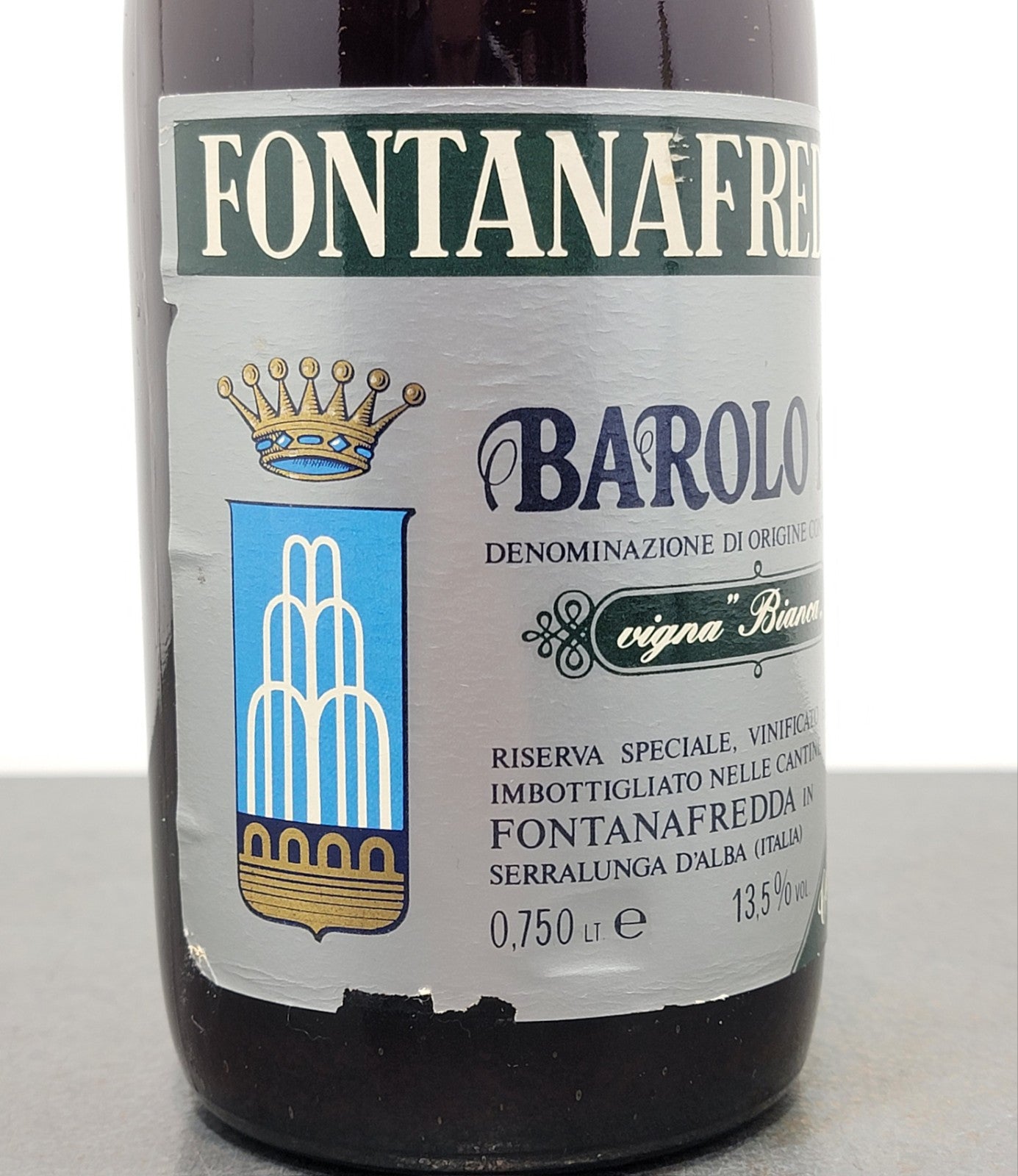 Barolo Fontanafredda Riserva Speciale 1974 Vigna Bianca bott.75 cl 13.5%