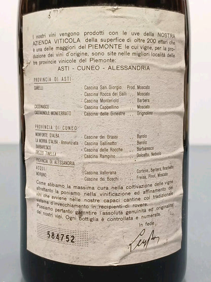 Barolo Luigi Bosca 1964 Vino Rosso Superiore bott.72 cl 13.5%