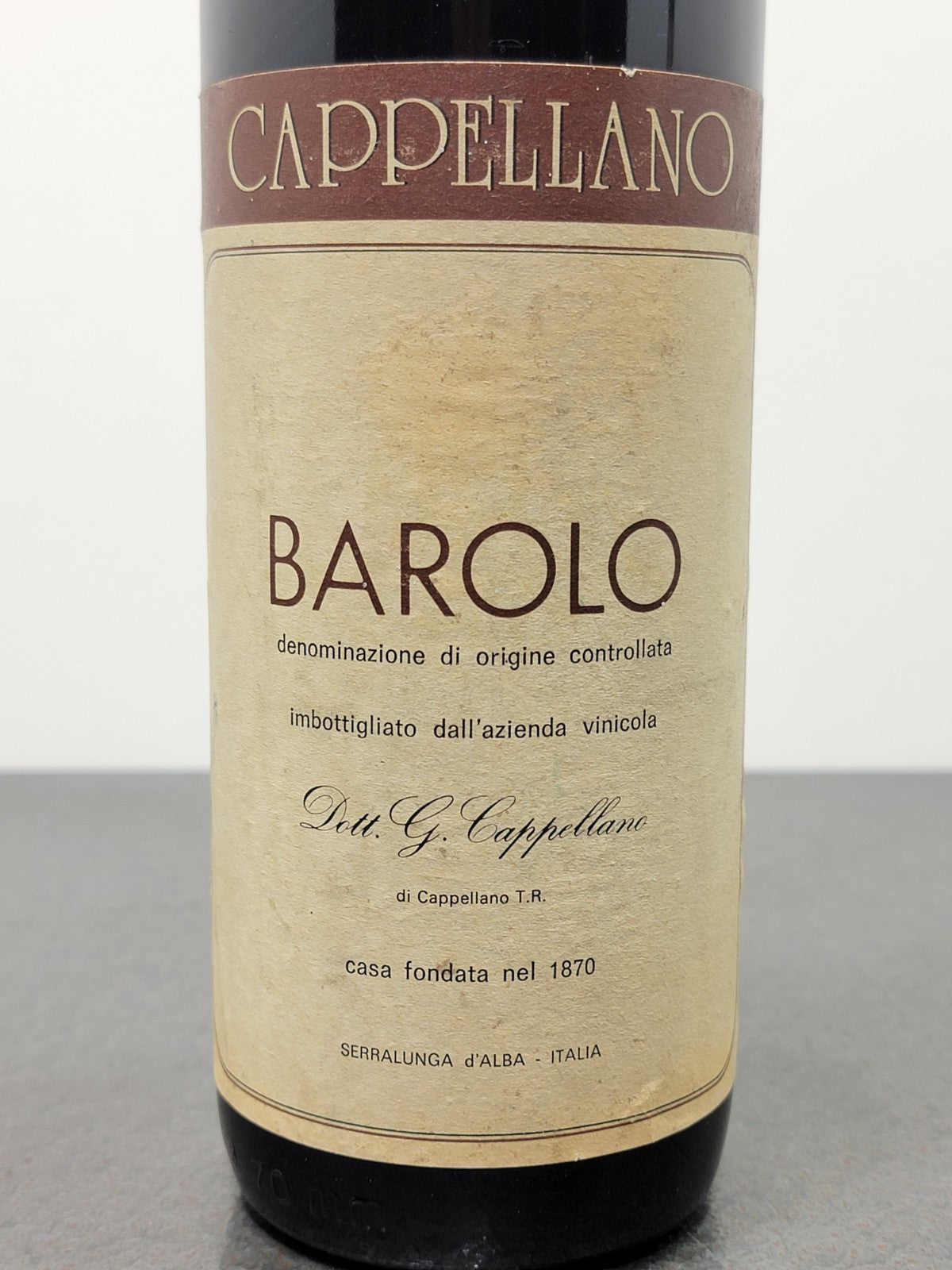 Barolo Cappellano 1980 Serralunga d'Alba bott.75 cl 13.5%