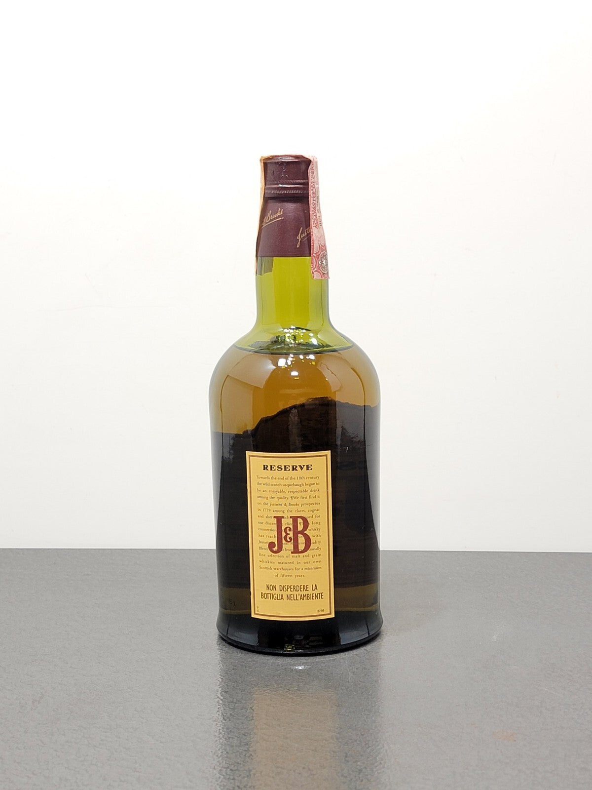 Whisky J & B 15 years Reserve 1980s Fines Old Scotch Whisky bott.70 cl 43 %