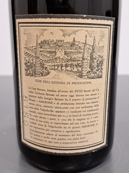 Amarone Bertani 1959 Recioto della Valpolicella Classico bott. 72 cl 15 %