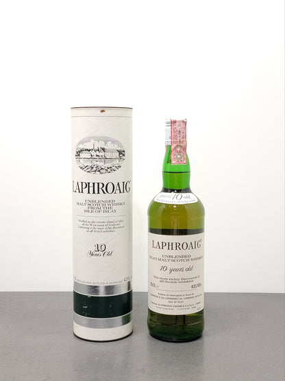 Whisky Laphroaig Unblended 10 years 1980s Islay Malt Scotch Whisky 75 cl 43%