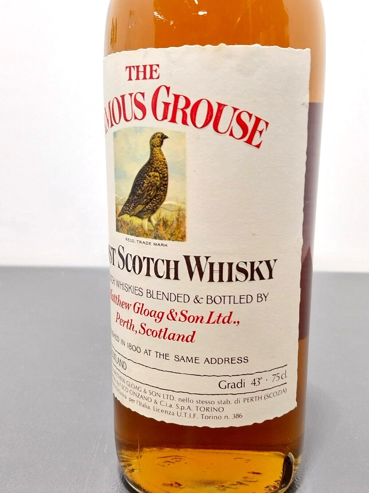 Whisky Famous Grouse Finest Scotch Whisky bott.0.75 cl anni 6070