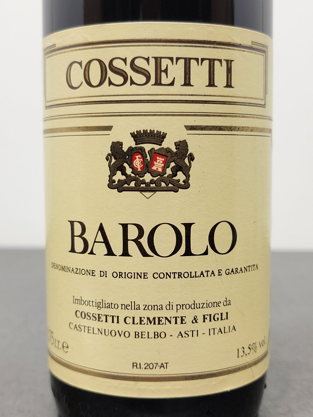 Barolo Cossetti 1987 Clemente & Figli bott.75 cl 13.5%