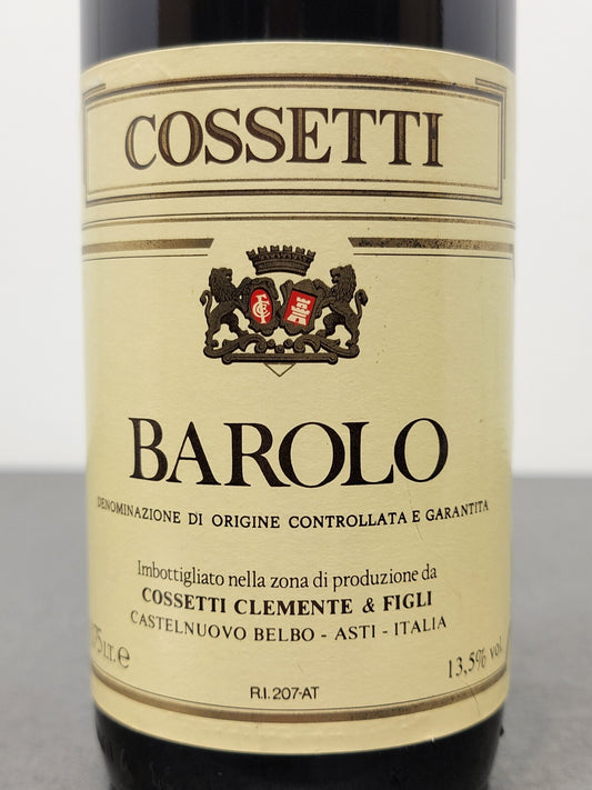 Barolo Cossetti 1987 Clemente & Figli bott.75 cl 13.5%