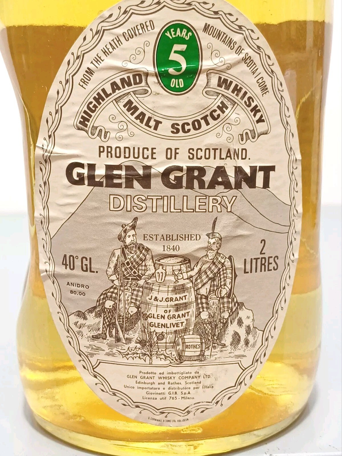 Whisky Glen Grant 5 years 19732 litri Highland Malt Scotch Whisky Glenlivet