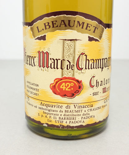 Grappa L.Beaumet 1960s Vieux Marc De Champagne bott. 75 cl 42%