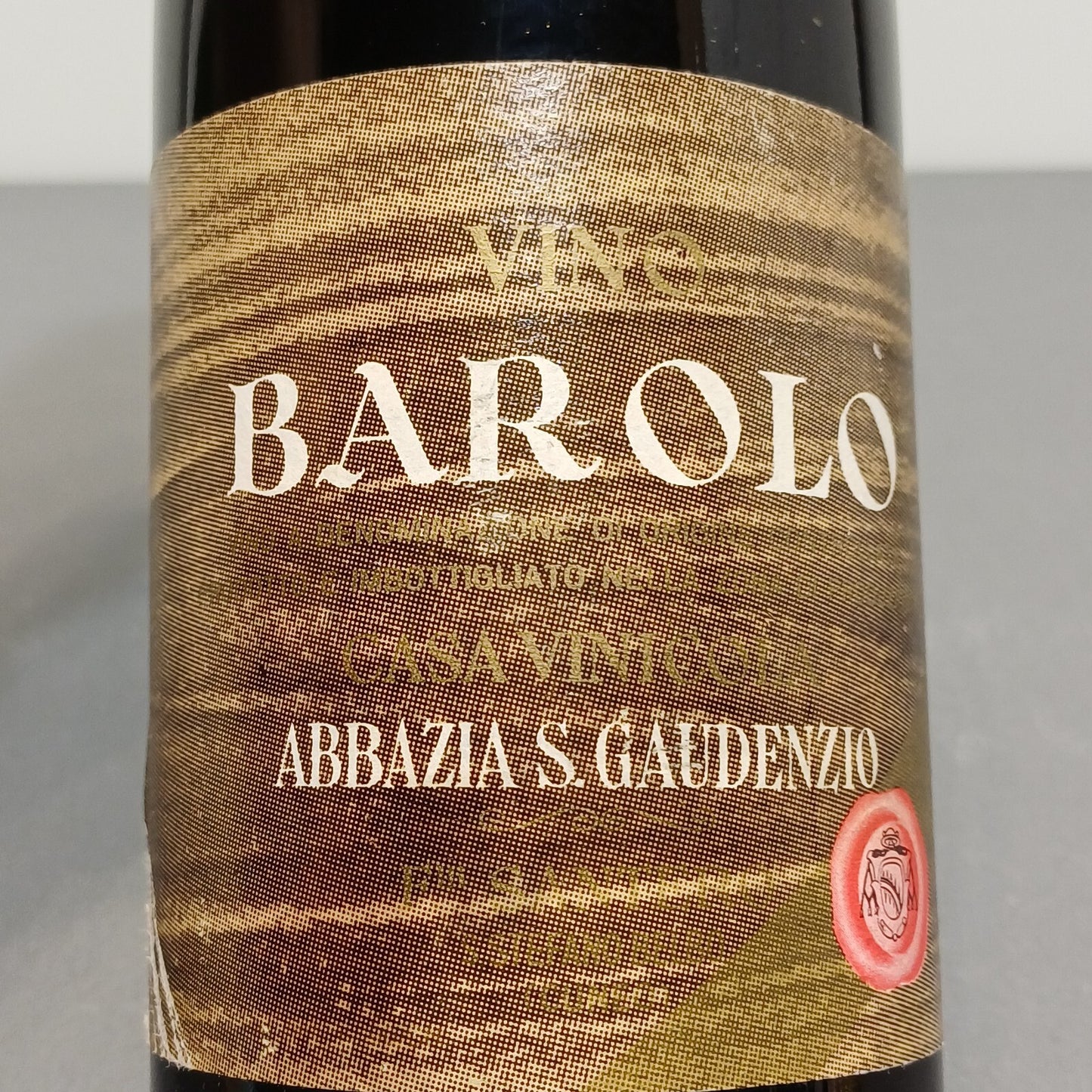 Barolo 1971 Abbazia S. Gaudenzio bott.75 cl 13.5%