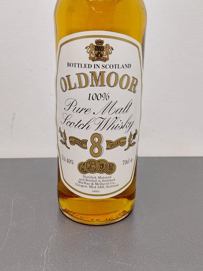 Whisky Oldmoor 8 years 1980s Pure Malt bott. 70 cl 40%
