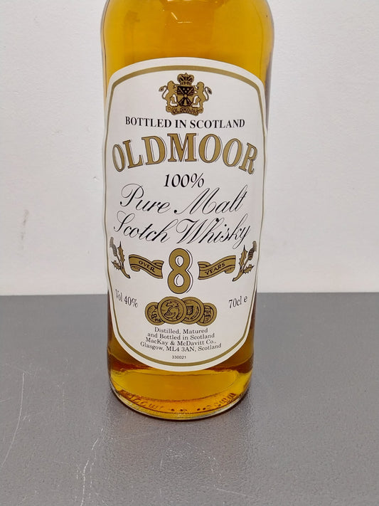 Whisky Oldmoor 8 years 1980s Pure Malt bott. 70 cl 40%