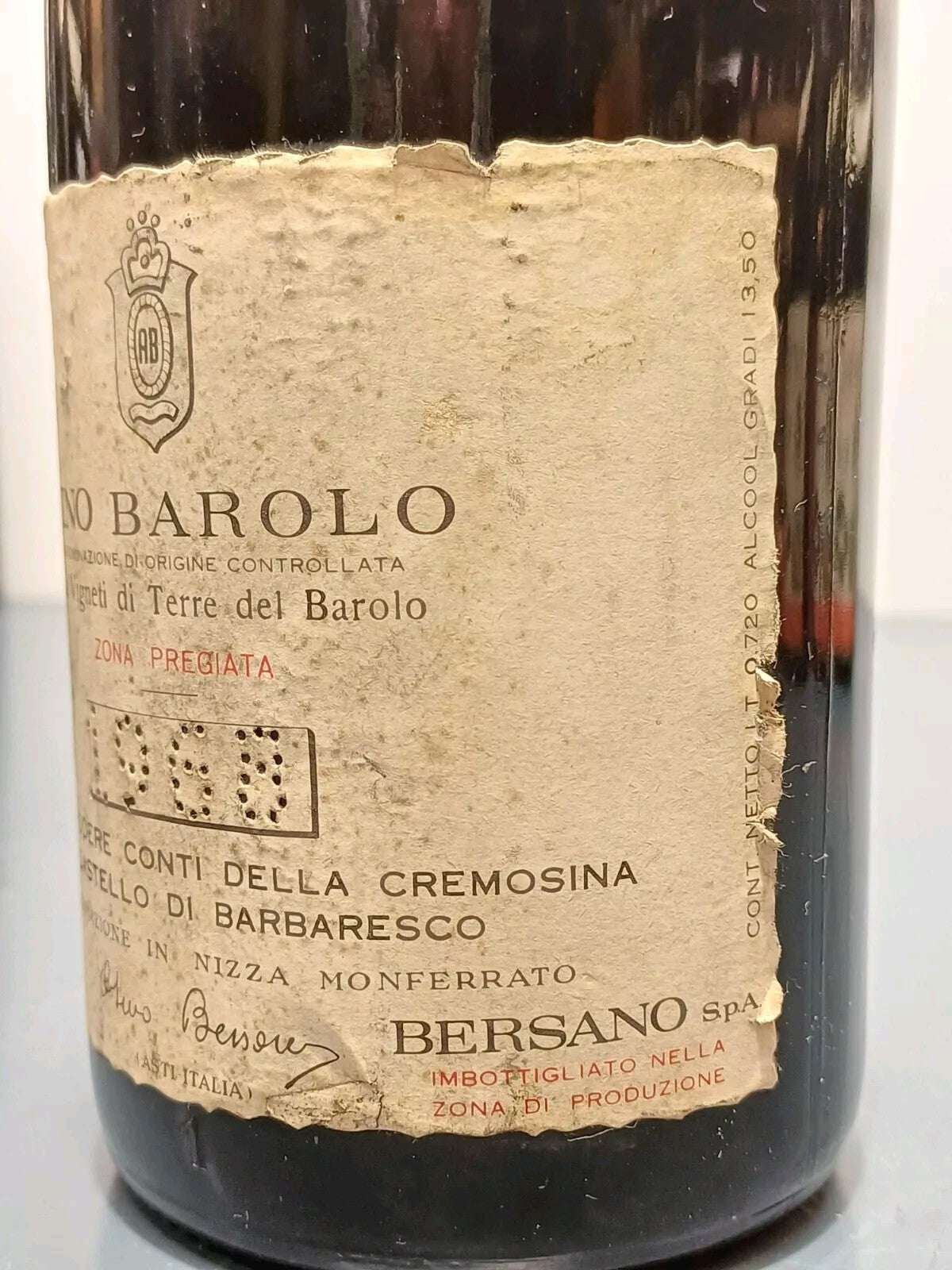 Barolo Bersano 1968 Riserva Speciale bott.72 cl 13,5%