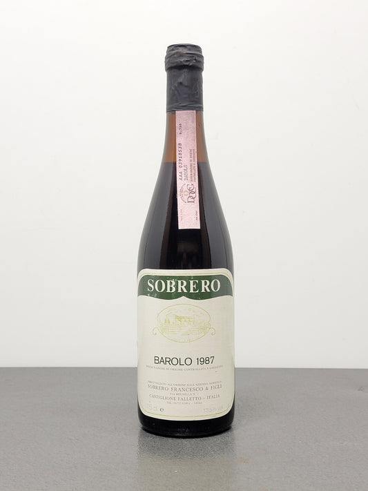 Barolo Sobrero 1987 Francesco & Figli Castiglione Falletto bott. 75 cl 13.5%