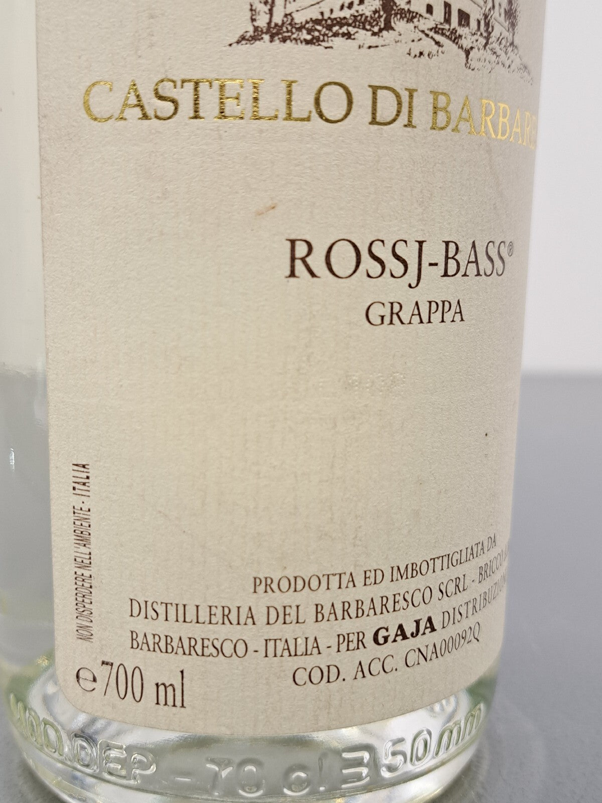 Grappa di Barbaresco Gaja Rossj-Bass. Bot. 0,70 Cl
